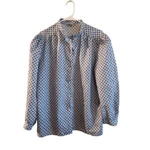 Crest careers XXL button up long sleeve polyester top